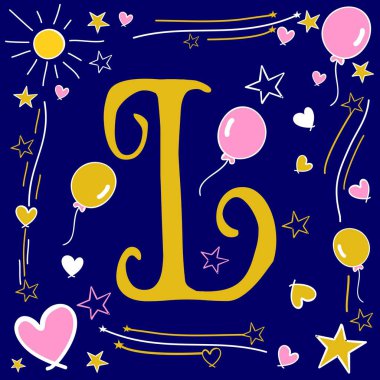 Çocukça Stil mektup tasarımı