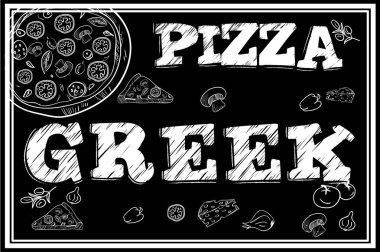 Pizzacı için el yapımı poster tasarımı