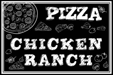 Pizzacı için el yapımı poster tasarımı