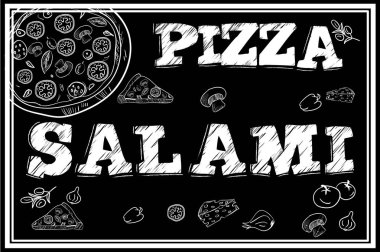 Pizzacı için el yapımı poster tasarımı