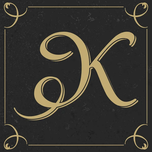 Design de lettre ancien style — Image vectorielle