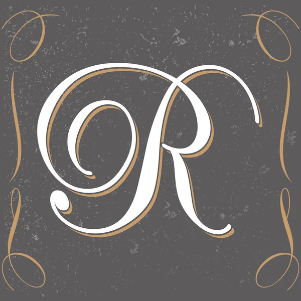 Vintage letter R design — Stock Vector
