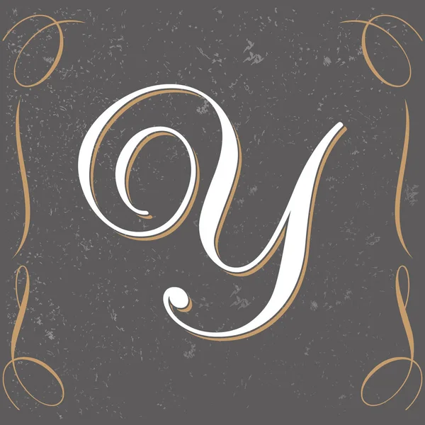 Vintage letter Y design — Stock Vector