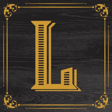 L harfi logo simgesi tasarımı