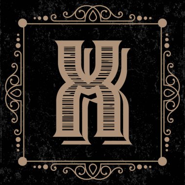 X harfi logo simgesi tasarımı