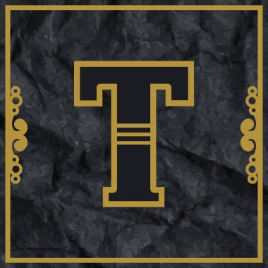 T harfi logo simgesi tasarımı