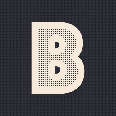 B harfi logo simgesi tasarımı