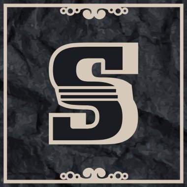 S harfi logo simgesi tasarımı