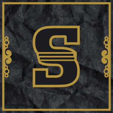 S harfi logo simgesi tasarımı