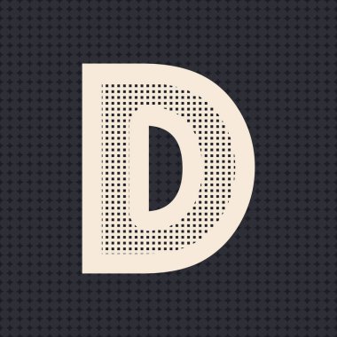 D harfi logo simgesi tasarımı