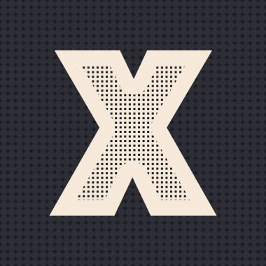 X harfi logo simgesi tasarımı
