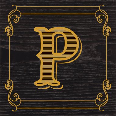 P harfi logo simgesi tasarımı