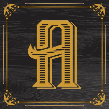 Harf Bir logo simgesi tasarımı