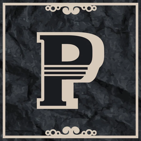 Carta p logotipo ícone design —  Vetores de Stock