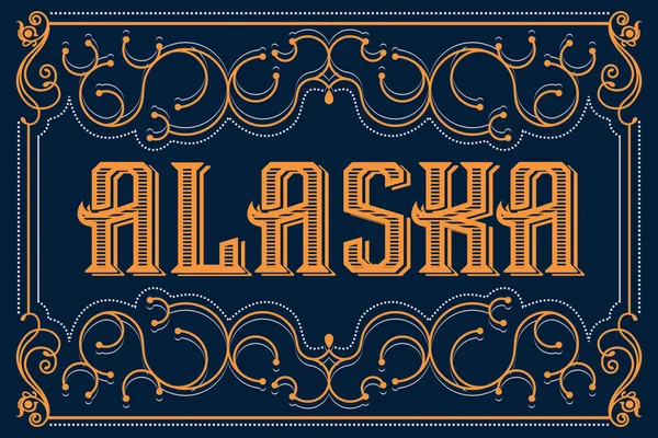 American state alaska — Stock Vector