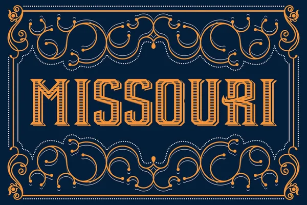 Missououri d'État américain — Image vectorielle