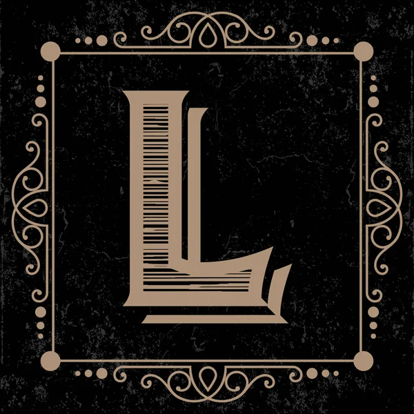 Letra L logotipo icono de diseño — Vector de stock