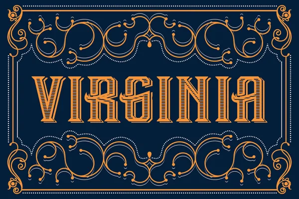 Amerikaanse staat virginia — Stockvector