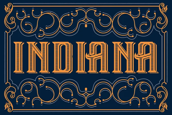 État américain Indiana — Image vectorielle
