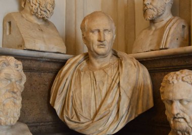 Ortada Capitoline müzeleri, Roma, İtalya, Cicero ilk yy büstü