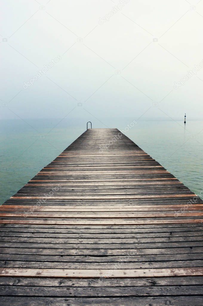 Pier in Sirmione, Lake Garda, Italy