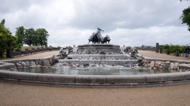 Copenhagen, Danimarka - 31 Mayıs 2017: Kopenhag, Danimarka Gefion çeşme. Danimarkalı sanatçı Anders Bundgaard'a 1908 tarafından tasarlanmıştır. 