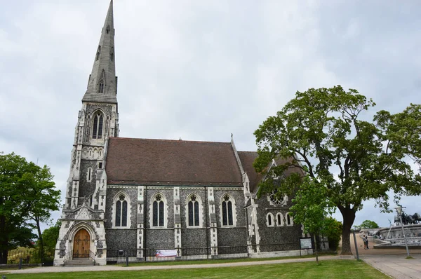 St Alban'ın Anglikan Kilisesi Den engelske kirke İngilizce kilise olarak da bilinir, Kopenhag, Danimarka — Stok fotoğraf