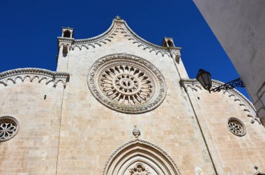 Ostuni ortaçağ şehir Apulia, Güney İtalya katedral