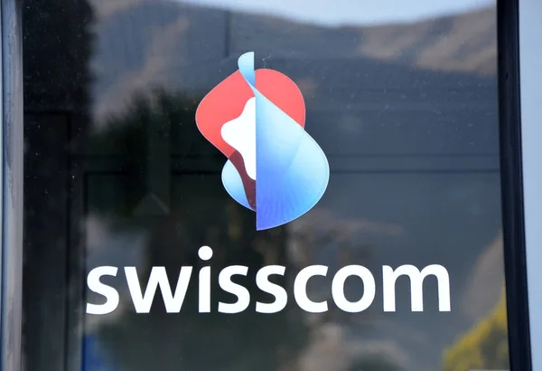 Lugano Szwajcaria Listopada 2017 Logo Marki Swisscom Dostawcy Głównych Usług — Zdjęcie stockowe