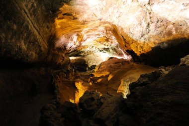 Muhteşem mağara Cueva de los Verdes Lanzarote, Kanarya Adaları