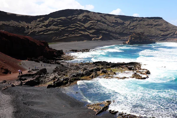 Adembenemend Panoramisch Uitzicht Van Golfo Met Golven Van Atlantische Oceaan — Stockfoto