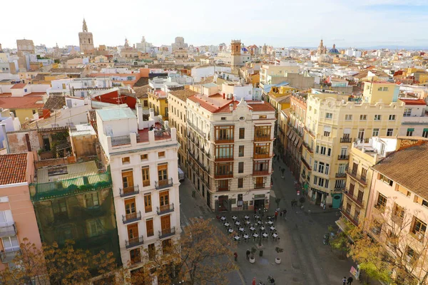 Paisaje urbano de Valencia desde Torres de Serranos, España, Europa —  Fotos de Stock