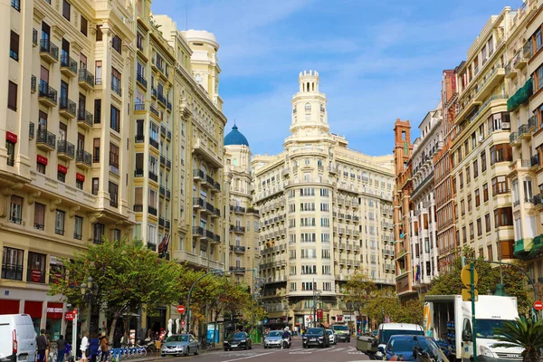 VALENCIA, ESPANHA - NOVEMER 28, 2019: Praça Placa de l 'Ajuntament em Valência, Espanha — Fotografia de Stock