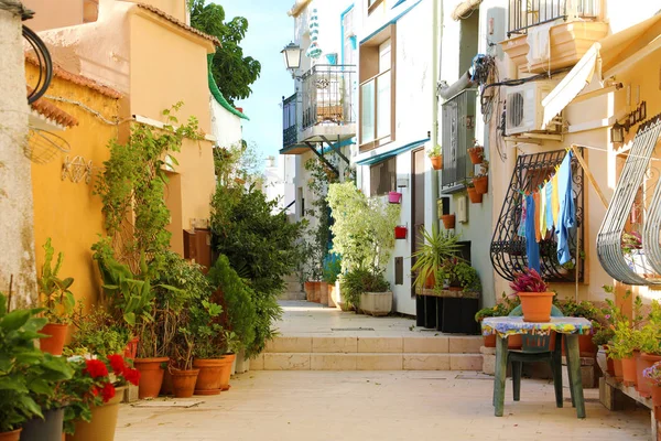 Barrio Santa Cruz al mattino, Alicante, Costa Blanca, Spagna — Foto Stock