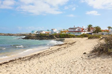 Corralejo sahilinin güzel manzarası, Fuerteventura, Kanarya Adaları