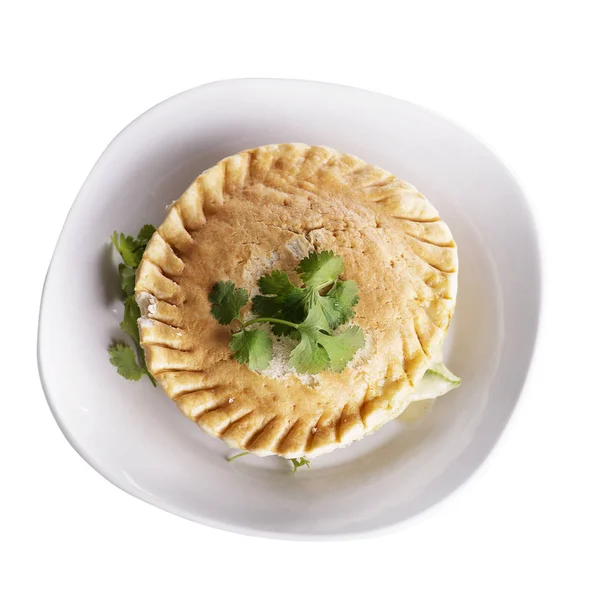 Kip Pot Pie In een bord — Stockfoto