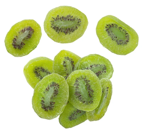 Fruta kiwi seca isolada em branco — Fotografia de Stock