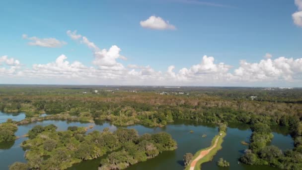 フロリダの湿地の空中風景 — ストック動画