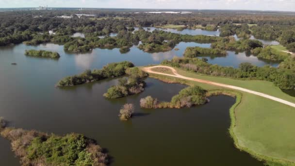 佛罗里达湿地鸟瞰图 — 图库视频影像