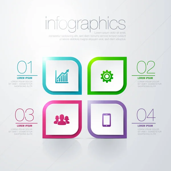 Infografica vettoriale moderna — Vettoriale Stock