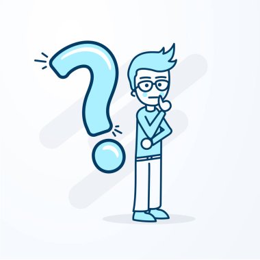 Vektör çizim tasarım konsepti adam emoji ve avatar