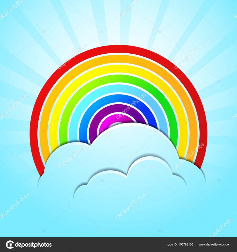 Vector illustration rainbow, sun and clouds Stock Vector Image by ©Zoa-Arts  #156782106