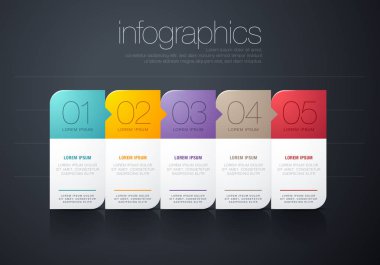 Modern vektör Infographic diyagramı ile bar