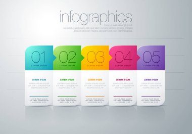 Modern vektör Infographic diyagramı ile bar