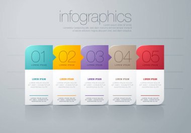 Modern vektör Infographic diyagramı ile bar