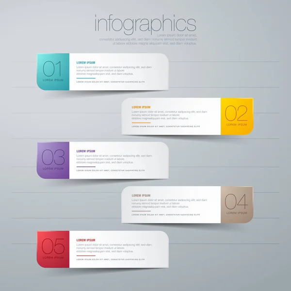 Diagramme infographique vectoriel moderne avec barre — Image vectorielle