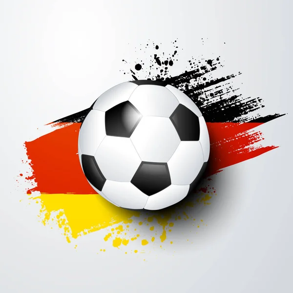 Futbol Dünya ya da topu ve Almanya bayrak renkleri ile Avrupa Şampiyonası.