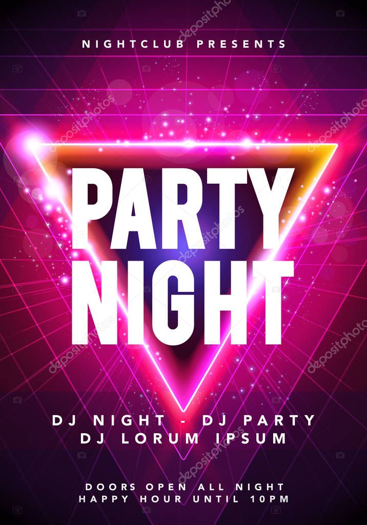 Background party poster Vector Illustration Dance Party