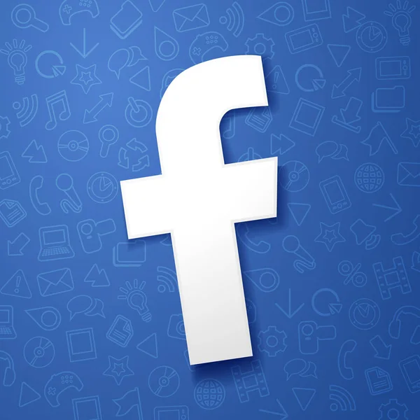 Vektör çizim sosyal medya simge mavi detay arka plan üzerinde ağ