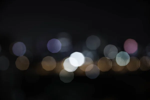 Abstract defocused bokeh area at night light sky background — Stock Photo, Image